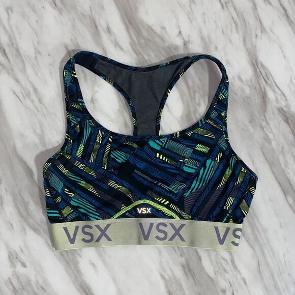 Victoria’s Secret VSX Geometric Print Racerback Sports‎ Bra Size Size Small - Picture 3 of 9